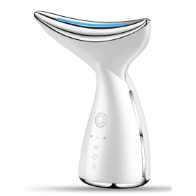 Face And Neck Tightening Device, Firm And Tightens Sagging Skin Face Neck Massager, Beauty Facial Massager For Women And Men - White (Color: White)